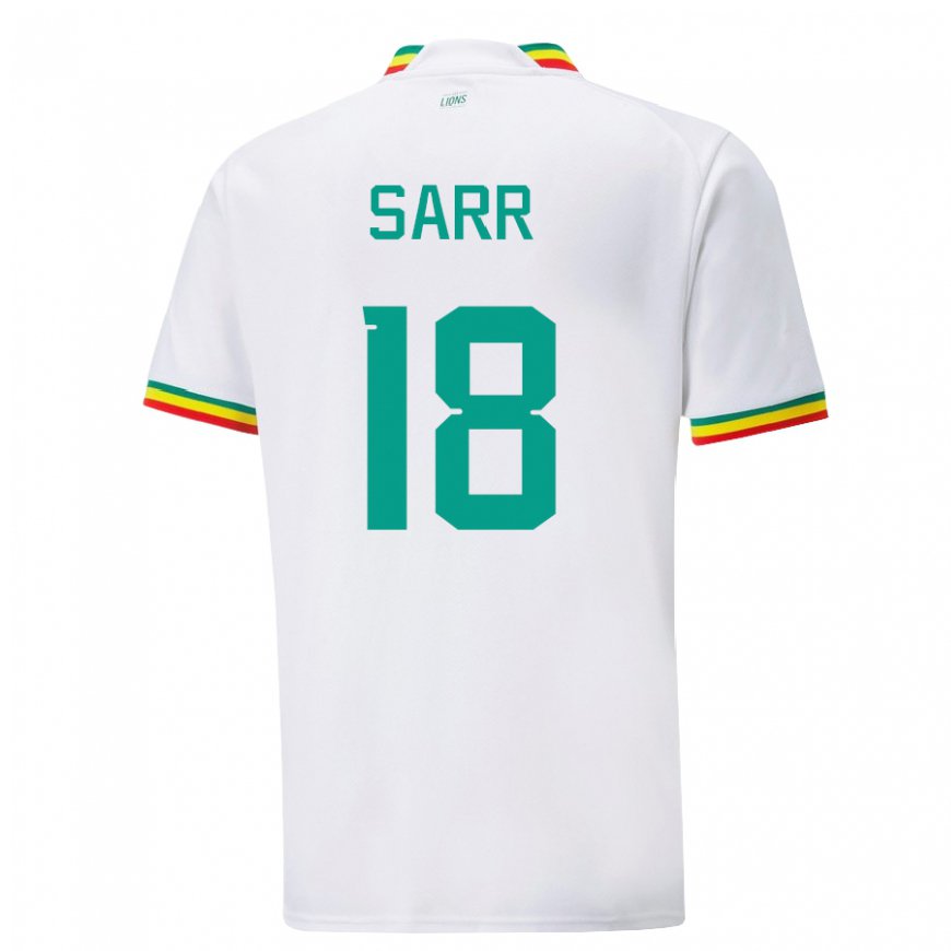 Kandiny Enfant Maillot Sénégal Ismaila Sarr #18 Blanc Tenues Domicile 22-24 T-shirt