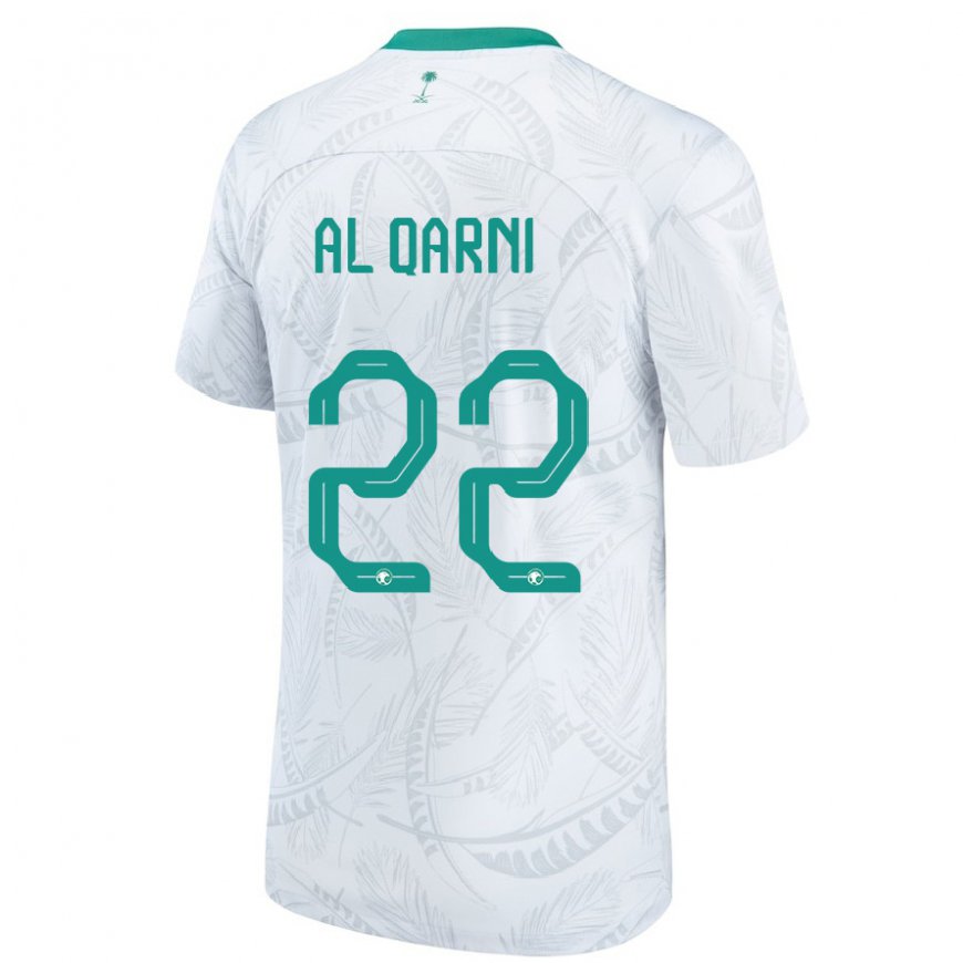 Kandiny Enfant Maillot Arabie Saoudite Fawaz Al Qarni #22 Blanc Tenues Domicile 22-24 T-shirt