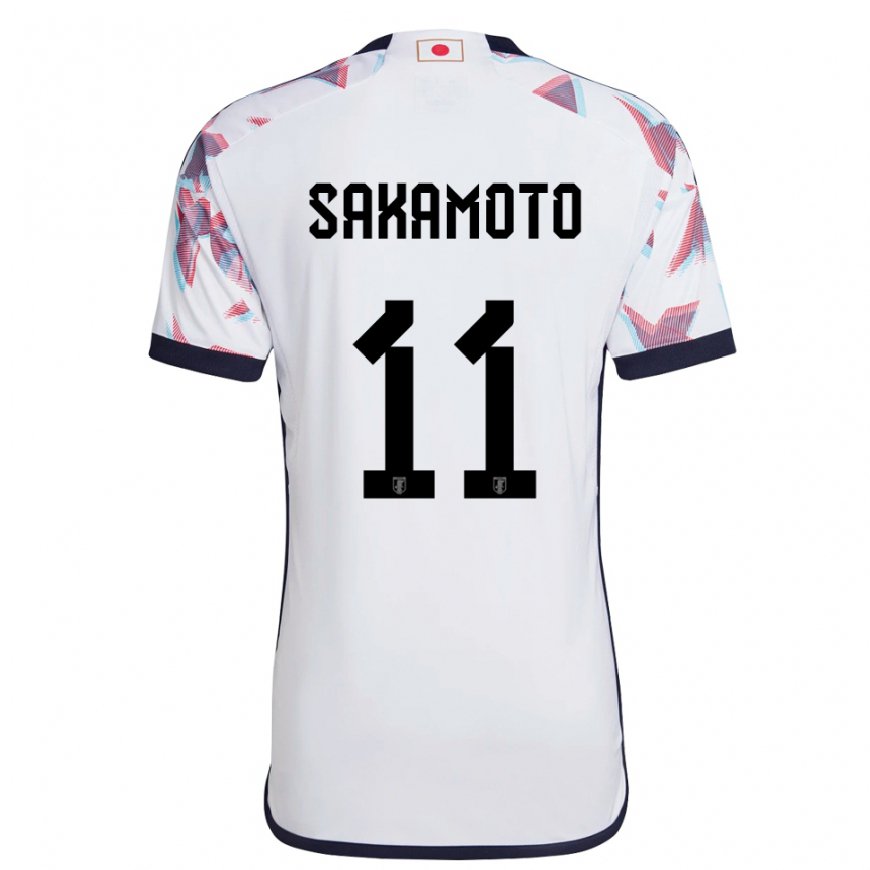 Kandiny Enfant Maillot Japon Isa Sakamoto #11 Blanc Tenues Extérieur 22-24 T-shirt