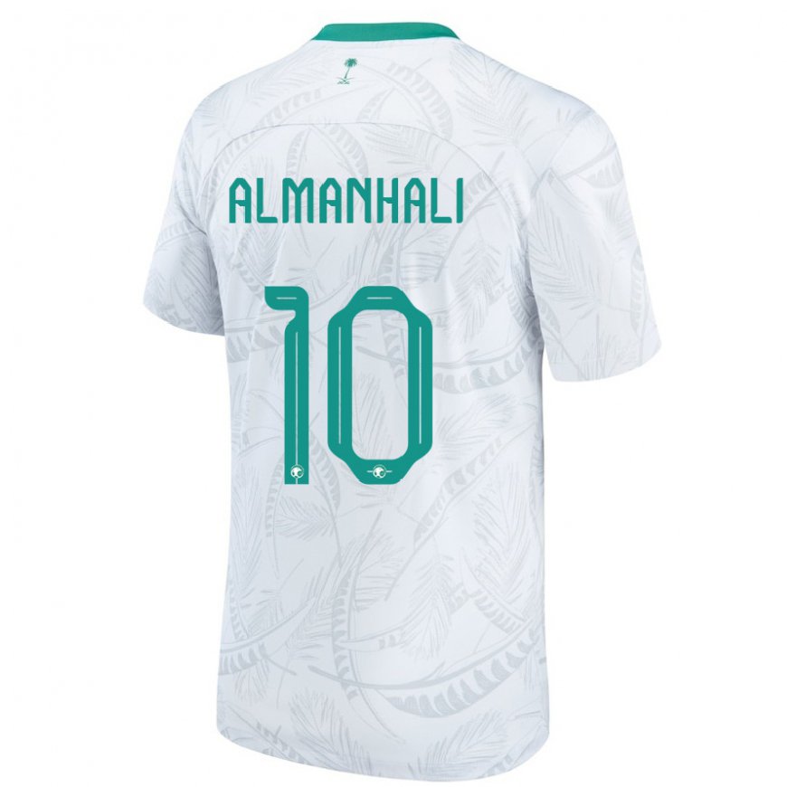 Kandiny Homme Maillot Arabie Saoudite Suwailem Almanhali #10 Blanc Tenues Domicile 22-24 T-shirt