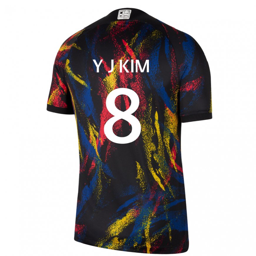 Kandiny Homme Maillot Corée Du Sud Kim Yun Ji #8 Multicolore Tenues Extérieur 22-24 T-shirt