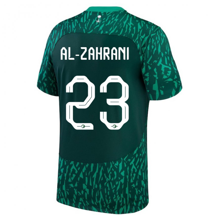 Kandiny Homme Maillot Arabie Saoudite Tahani Al Zahrani #23 Vert Foncé Tenues Extérieur 22-24 T-shirt