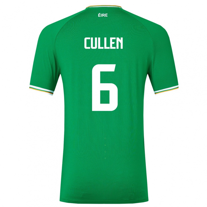 Kandiny Enfant Maillot Irlande Josh Cullen #6 Vert Tenues Domicile 24-26 T-Shirt