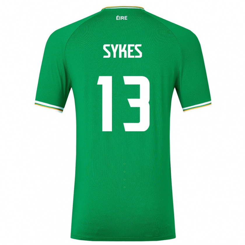 Kandiny Enfant Maillot Irlande Mark Sykes #13 Vert Tenues Domicile 24-26 T-Shirt