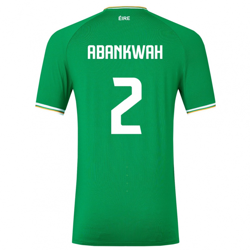 Kandiny Enfant Maillot Irlande James Abankwah #2 Vert Tenues Domicile 24-26 T-Shirt