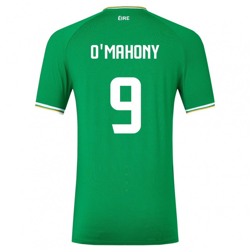 Kandiny Enfant Maillot Irlande Mark O'mahony #9 Vert Tenues Domicile 24-26 T-Shirt