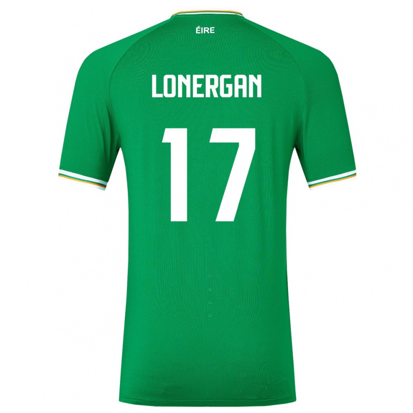 Kandiny Enfant Maillot Irlande Tom Lonergan #17 Vert Tenues Domicile 24-26 T-Shirt