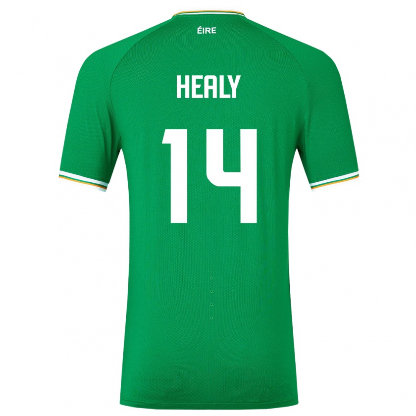 Kandiny Enfant Maillot Irlande Freya Healy #14 Vert Tenues Domicile 24-26 T-Shirt