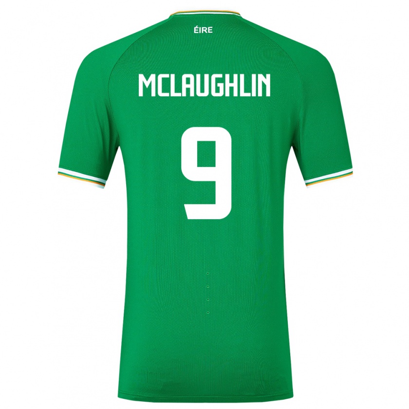 Kandiny Enfant Maillot Irlande Erin Mclaughlin #9 Vert Tenues Domicile 24-26 T-Shirt