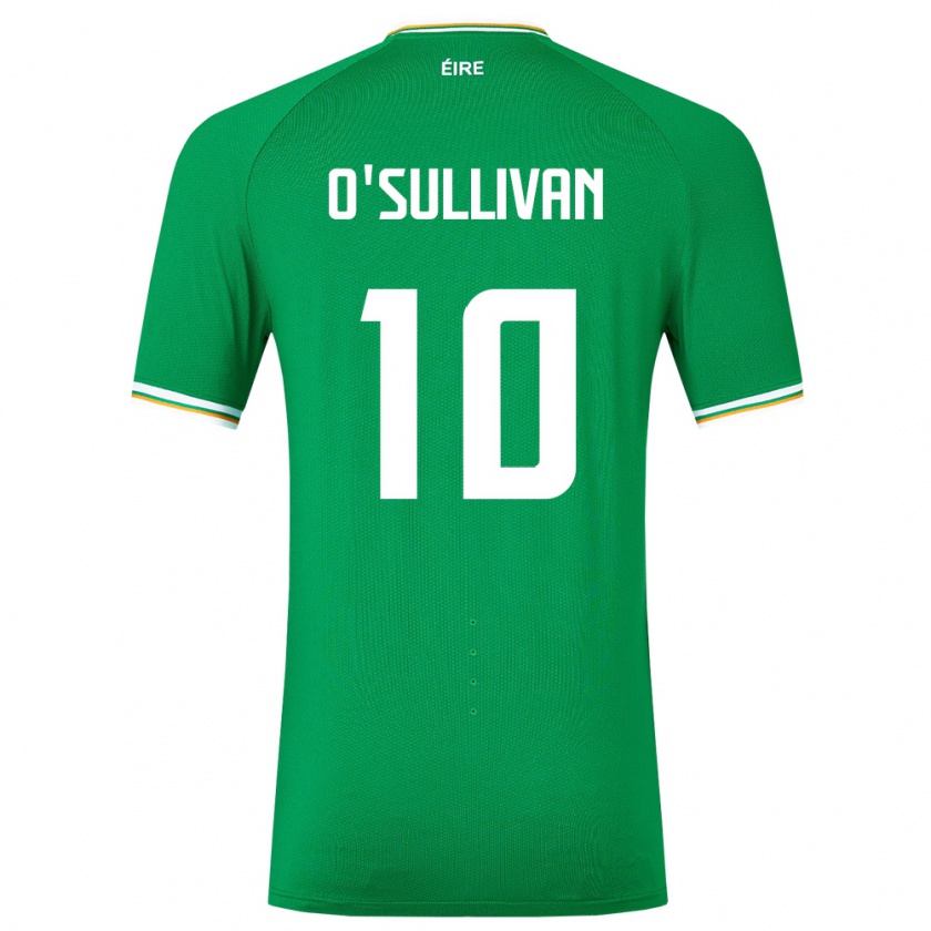 Kandiny Enfant Maillot Irlande Denise O'sullivan #10 Vert Tenues Domicile 24-26 T-Shirt