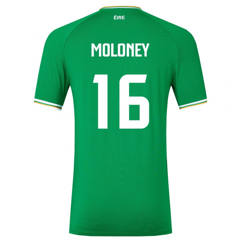 Kandiny Enfant Maillot Irlande Grace Moloney #16 Vert Tenues Domicile 24-26 T-Shirt