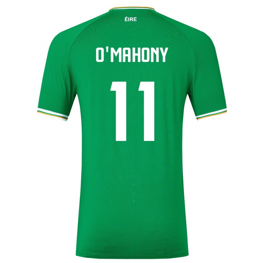 Kandiny Enfant Maillot Irlande Éabha O'mahony #11 Vert Tenues Domicile 24-26 T-Shirt