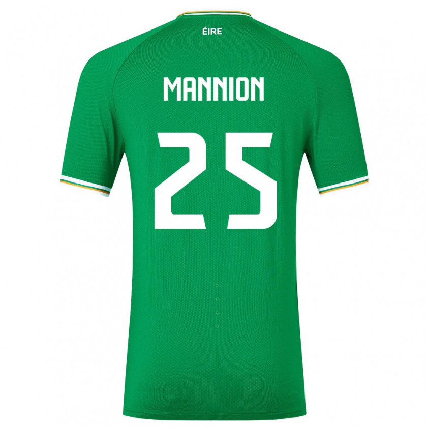 Kandiny Enfant Maillot Irlande Aoife Mannion #25 Vert Tenues Domicile 24-26 T-Shirt