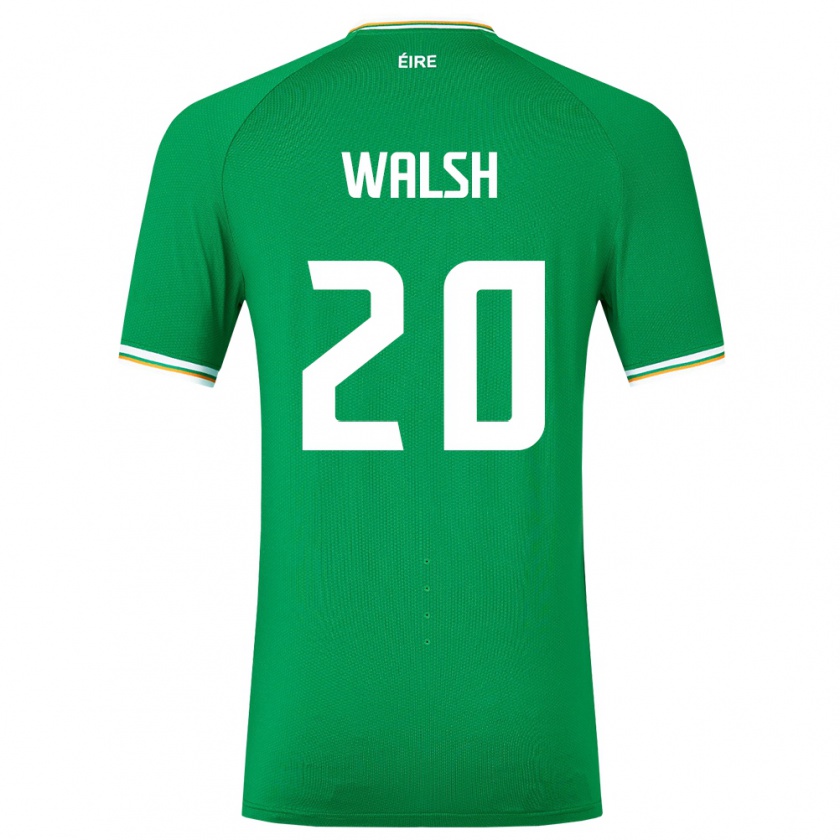 Kandiny Enfant Maillot Irlande Claire Walsh #20 Vert Tenues Domicile 24-26 T-Shirt