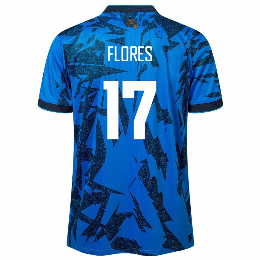 Kandiny Enfant Maillot Salvador Diego Flores #17 Bleu Tenues Domicile 24-26 T-Shirt