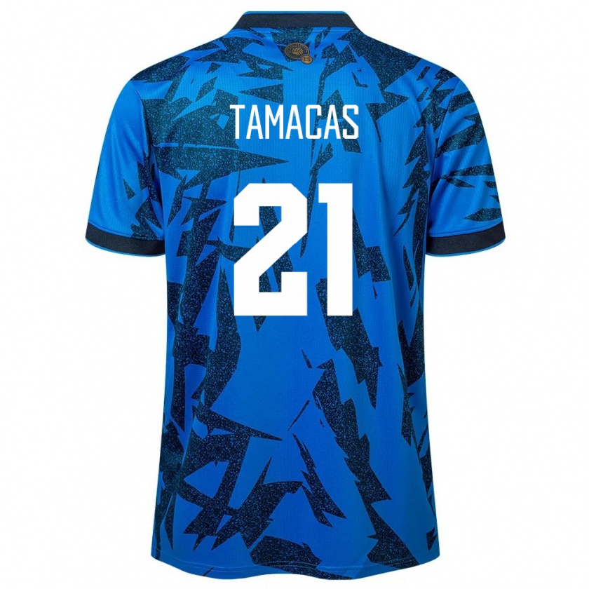 Kandiny Enfant Maillot Salvador Bryan Tamacas #21 Bleu Tenues Domicile 24-26 T-Shirt