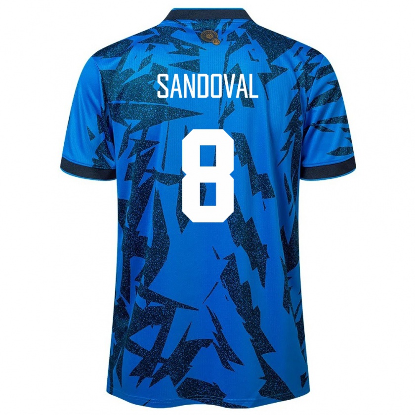 Kandiny Enfant Maillot Salvador Emerson Sandoval #8 Bleu Tenues Domicile 24-26 T-Shirt