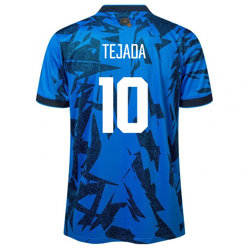 Kandiny Enfant Maillot Salvador Rafael Tejada #10 Bleu Tenues Domicile 24-26 T-Shirt