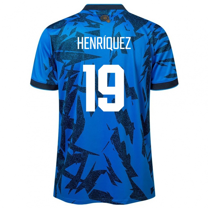 Kandiny Enfant Maillot Salvador Alejandro Henríquez #19 Bleu Tenues Domicile 24-26 T-Shirt