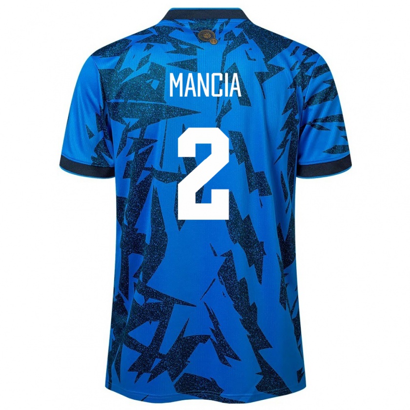 Kandiny Enfant Maillot Salvador Steven Mancia #2 Bleu Tenues Domicile 24-26 T-Shirt