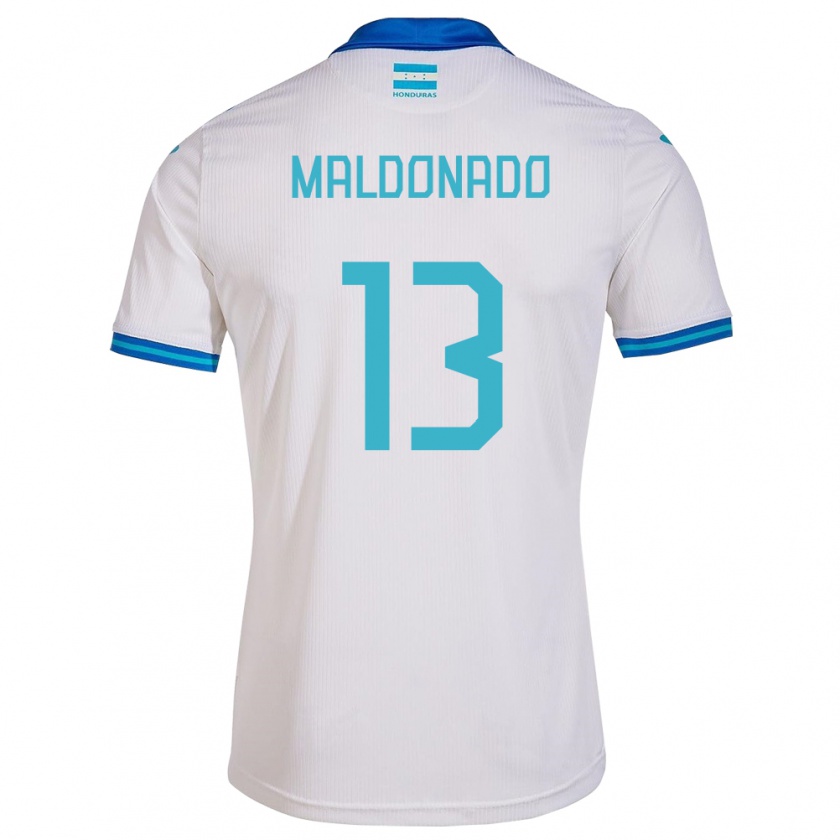 Kandiny Enfant Maillot Honduras Edwin Maldonado #13 Blanc Tenues Domicile 24-26 T-Shirt