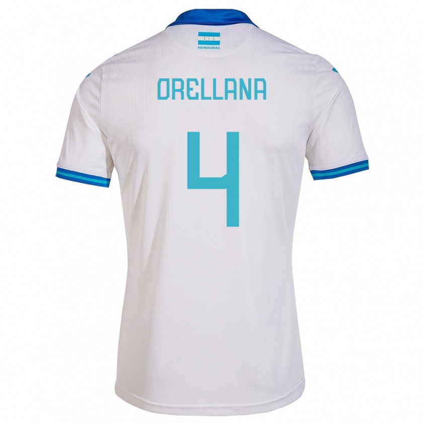 Kandiny Enfant Maillot Honduras André Orellana #4 Blanc Tenues Domicile 24-26 T-Shirt