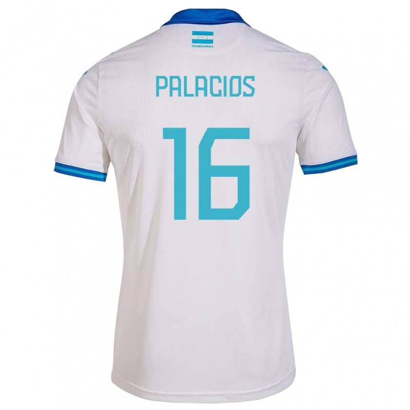 Kandiny Enfant Maillot Honduras Danilo Palacios #16 Blanc Tenues Domicile 24-26 T-Shirt