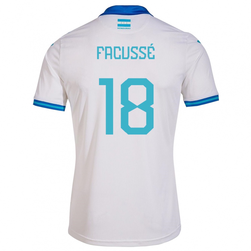 Kandiny Enfant Maillot Honduras Enrique Facussé #18 Blanc Tenues Domicile 24-26 T-Shirt