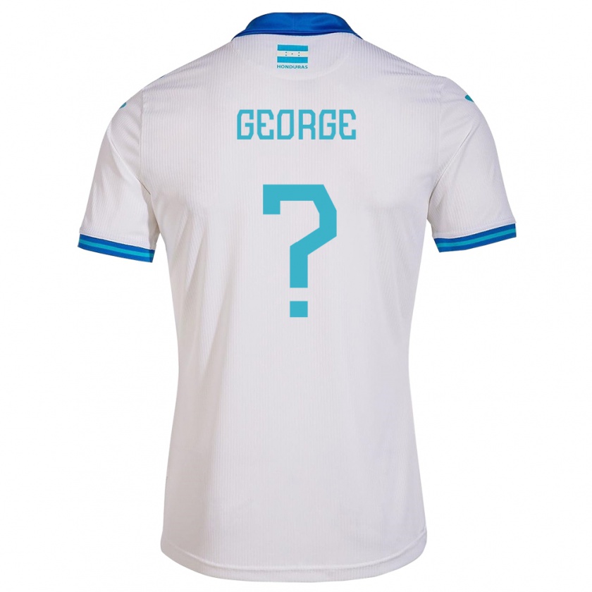 Kandiny Enfant Maillot Honduras George Rodríguez #0 Blanc Tenues Domicile 24-26 T-Shirt