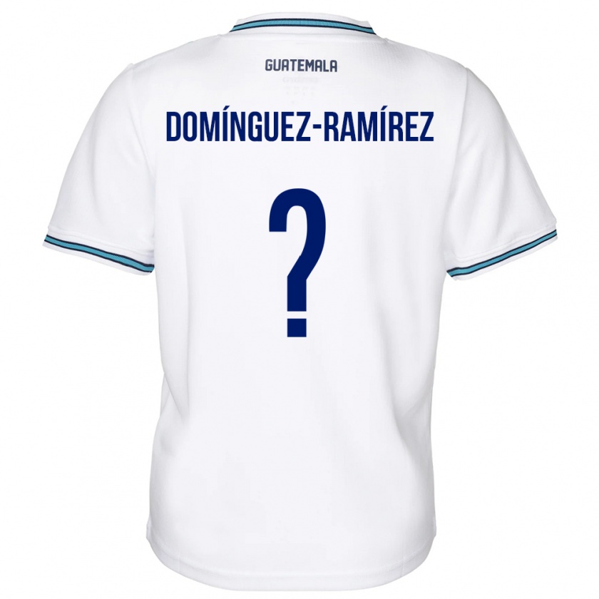 Kandiny Enfant Maillot Guatemala Marco Domínguez-Ramírez #0 Blanc Tenues Domicile 24-26 T-Shirt