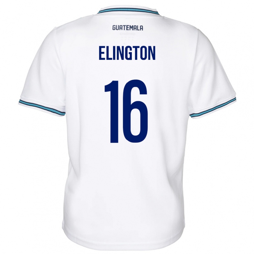 Kandiny Enfant Maillot Guatemala Elvi Elington #16 Blanc Tenues Domicile 24-26 T-Shirt