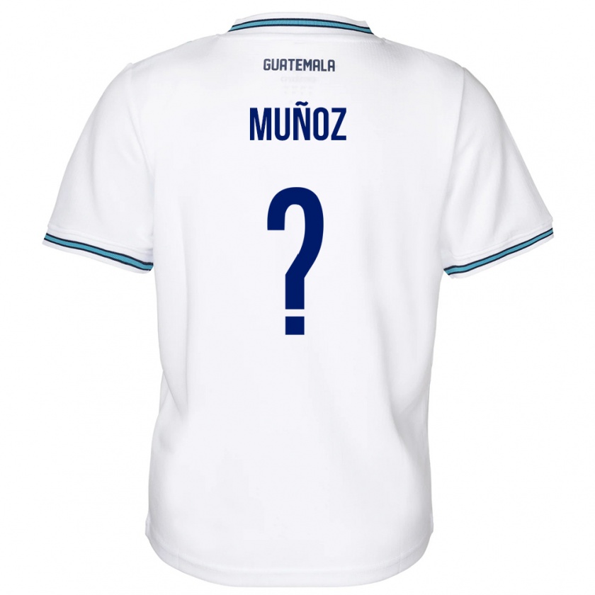 Kandiny Enfant Maillot Guatemala Rudy Muñoz #0 Blanc Tenues Domicile 24-26 T-Shirt