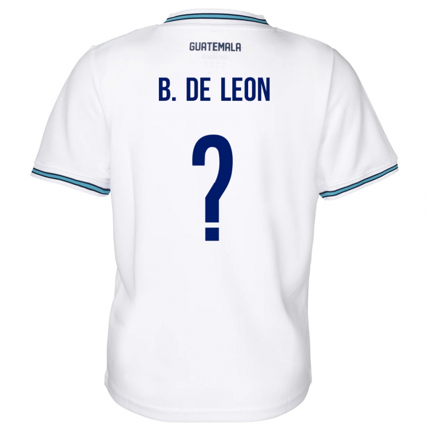 Kandiny Enfant Maillot Guatemala Brandon De Leon #0 Blanc Tenues Domicile 24-26 T-Shirt