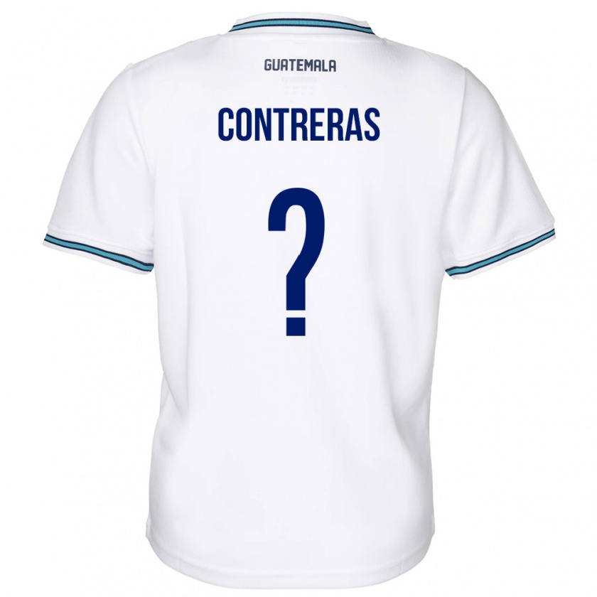 Kandiny Enfant Maillot Guatemala Betzael Contreras #0 Blanc Tenues Domicile 24-26 T-Shirt