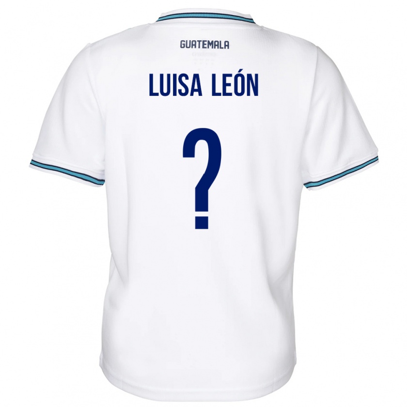 Kandiny Enfant Maillot Guatemala Luisa León #0 Blanc Tenues Domicile 24-26 T-Shirt