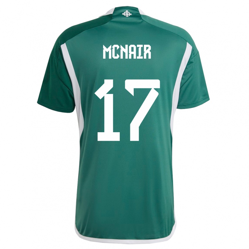 Kandiny Enfant Maillot Irlande Du Nord Paddy Mcnair #17 Vert Tenues Domicile 24-26 T-Shirt