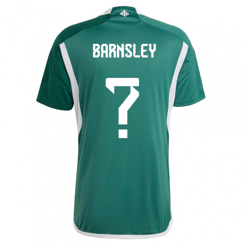 Kandiny Enfant Maillot Irlande Du Nord Fraser Barnsley #0 Vert Tenues Domicile 24-26 T-Shirt