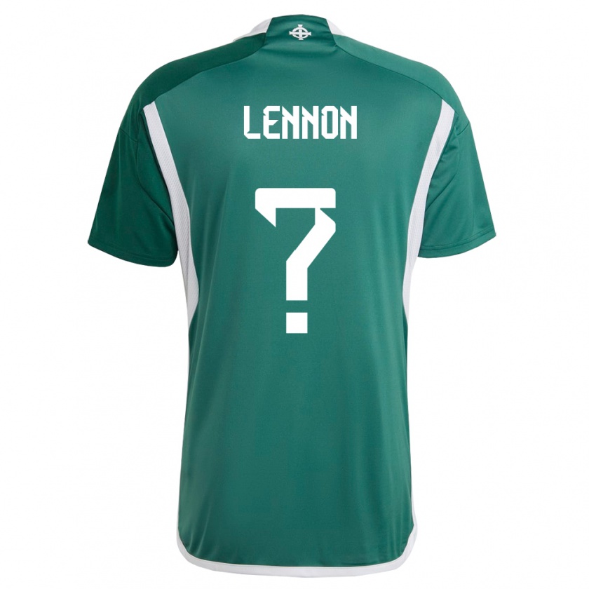 Kandiny Enfant Maillot Irlande Du Nord Gallagher Lennon #0 Vert Tenues Domicile 24-26 T-Shirt