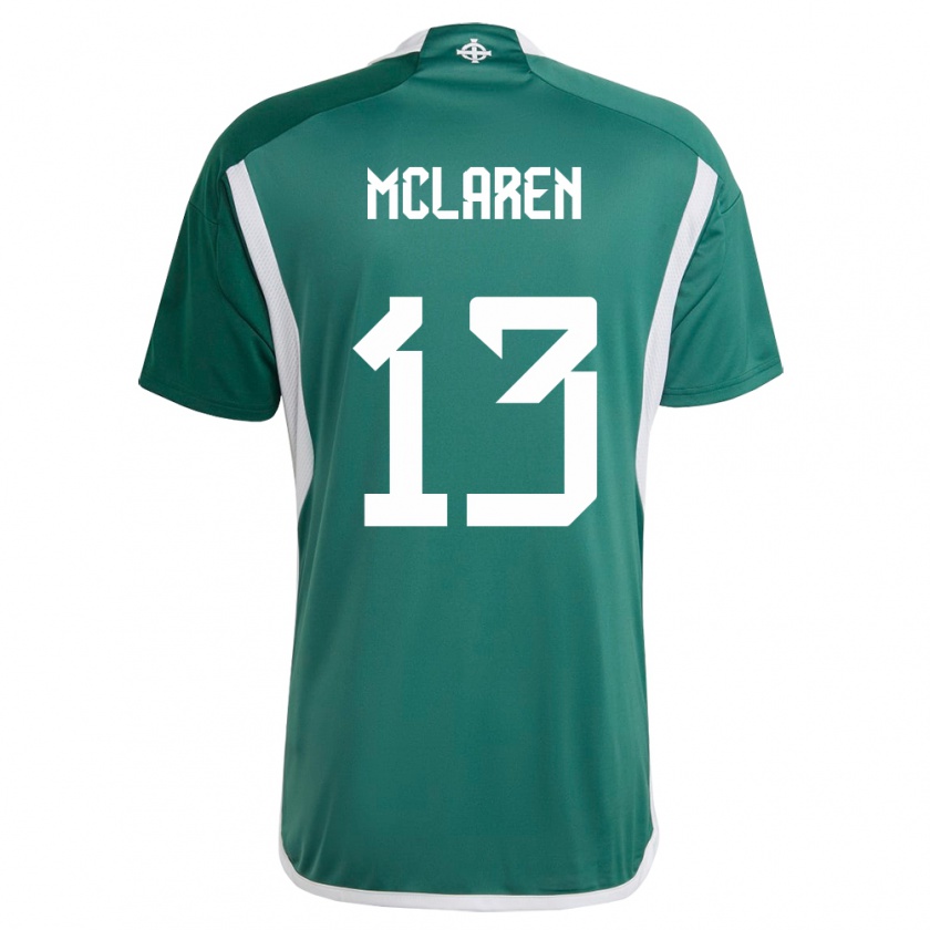 Kandiny Enfant Maillot Irlande Du Nord Rachel Mclaren #13 Vert Tenues Domicile 24-26 T-Shirt