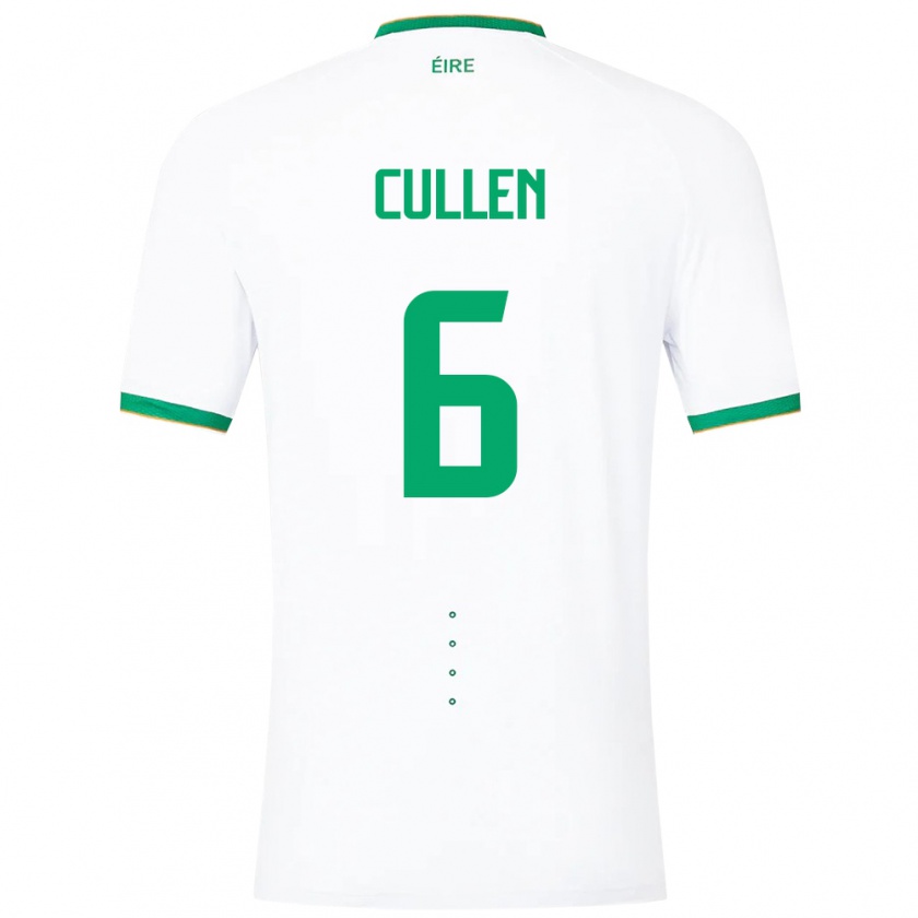 Kandiny Enfant Maillot Irlande Josh Cullen #6 Blanc Tenues Extérieur 24-26 T-Shirt