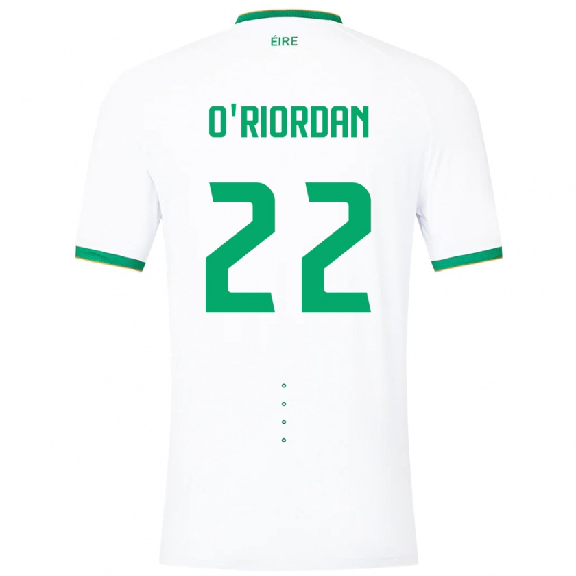 Kandiny Enfant Maillot Irlande Connor O'riordan #22 Blanc Tenues Extérieur 24-26 T-Shirt