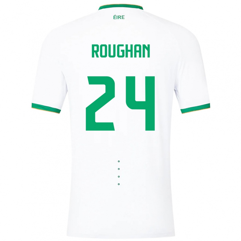 Kandiny Enfant Maillot Irlande Sean Roughan #24 Blanc Tenues Extérieur 24-26 T-Shirt