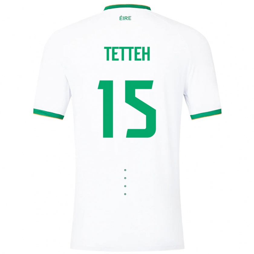 Kandiny Enfant Maillot Irlande Gideon Tetteh #15 Blanc Tenues Extérieur 24-26 T-Shirt