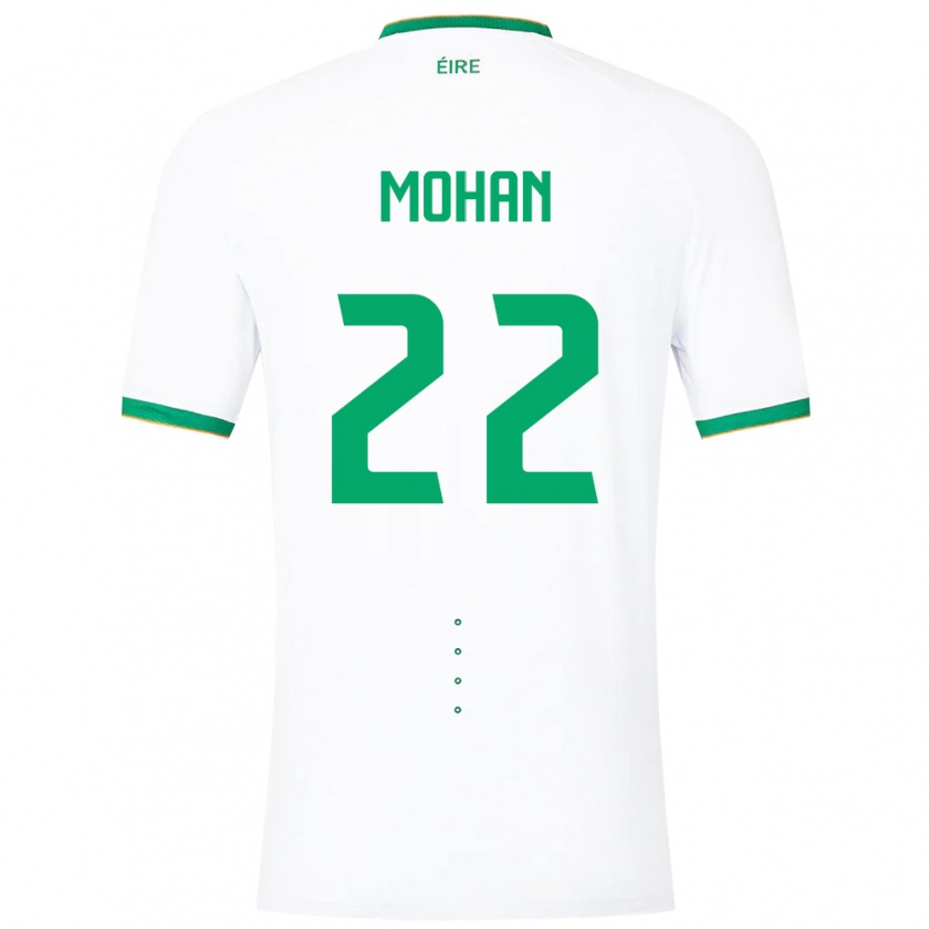 Kandiny Enfant Maillot Irlande Stephen Mohan #22 Blanc Tenues Extérieur 24-26 T-Shirt