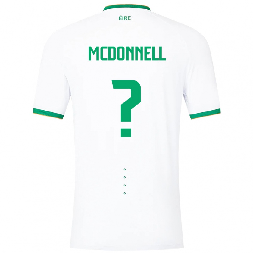 Kandiny Enfant Maillot Irlande Grady Mcdonnell #0 Blanc Tenues Extérieur 24-26 T-Shirt