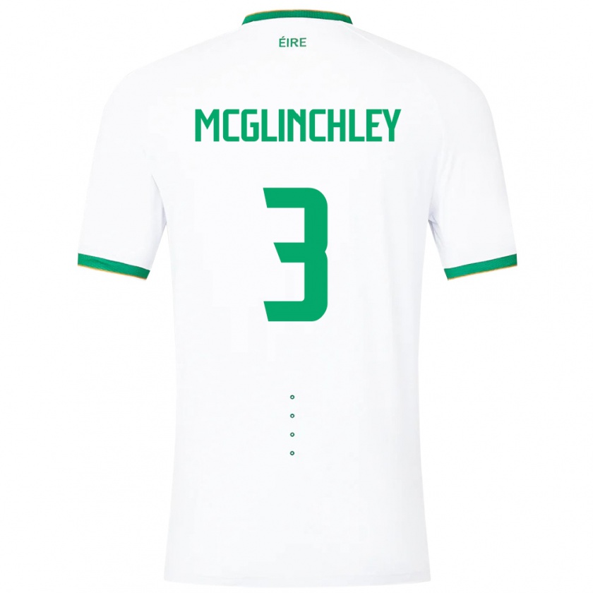 Kandiny Enfant Maillot Irlande Harry Mcglinchley #3 Blanc Tenues Extérieur 24-26 T-Shirt