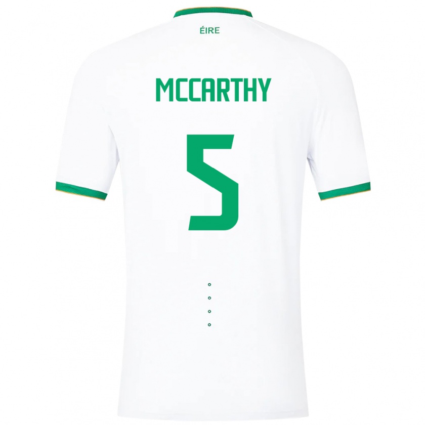 Kandiny Enfant Maillot Irlande Taylor Mccarthy #5 Blanc Tenues Extérieur 24-26 T-Shirt