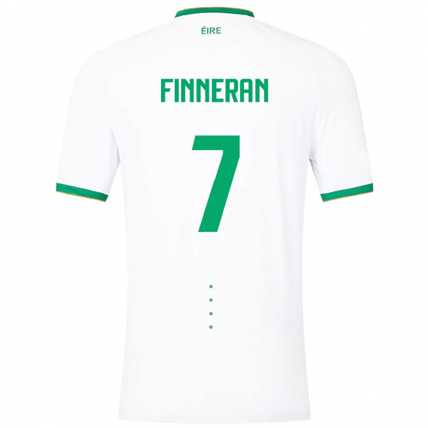 Kandiny Enfant Maillot Irlande Rory Finneran #7 Blanc Tenues Extérieur 24-26 T-Shirt