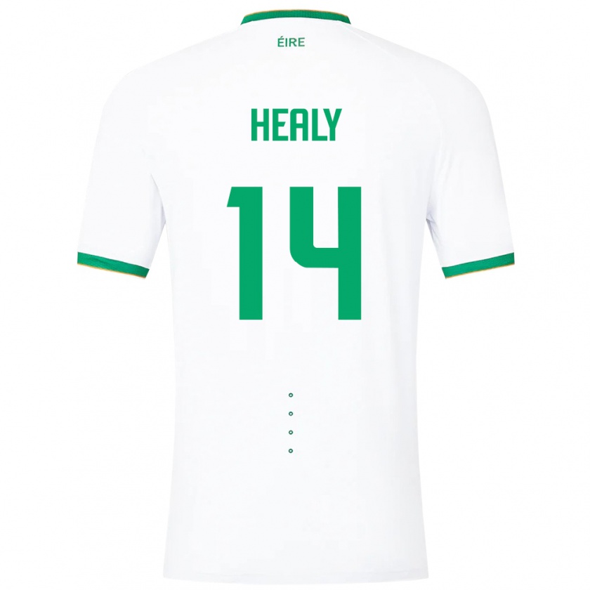 Kandiny Enfant Maillot Irlande Freya Healy #14 Blanc Tenues Extérieur 24-26 T-Shirt