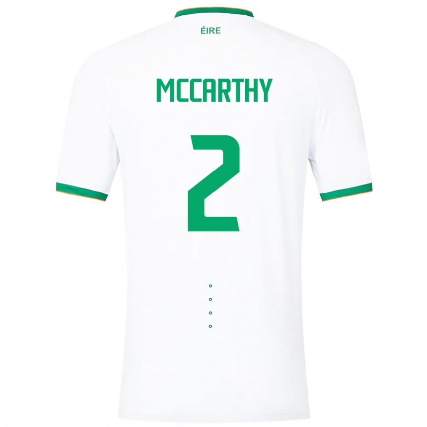 Kandiny Enfant Maillot Irlande Savannah Mccarthy #2 Blanc Tenues Extérieur 24-26 T-Shirt